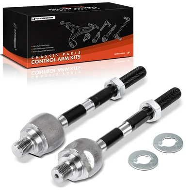 2 Pcs Front Driver & Passenger Inner Tie Rod End with Gasket