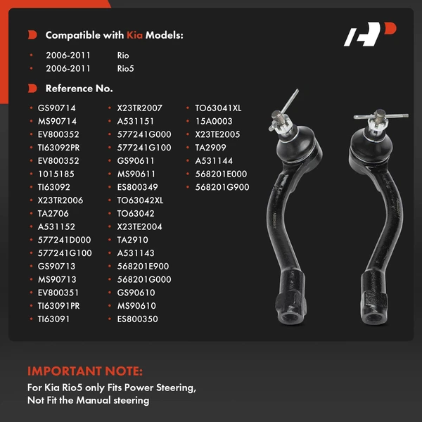 Tie Rod End Front Inner & Outer A-Premium APCA9329
