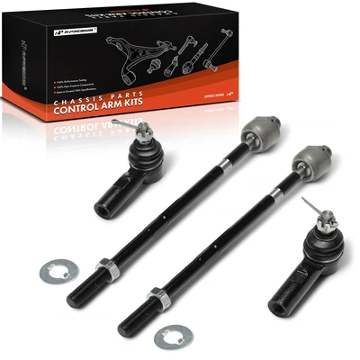 4 Pcs Front Inner & Outer Steering Tie Rod End
