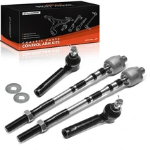 4 Pcs Front Inner and Outer Tie Rod End with Ball Joint