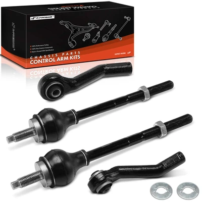 4 Pcs Rear Inner & Outer Tie Rod End Kit