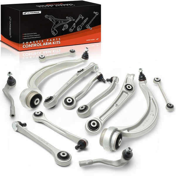 2009-2010 Audi A4 Control Arm Ball Joint Full Kit Front Side A-Premium APCA7493