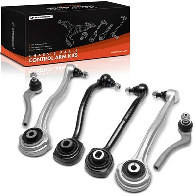 6 Pcs Front Control Arm with Ball Joint & Tie Rod End
