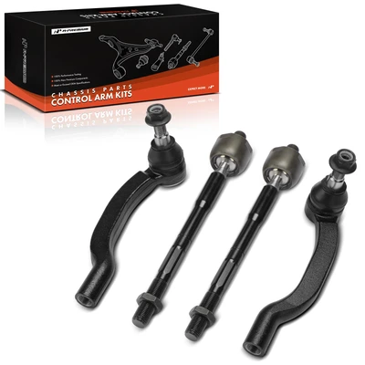 4 Pcs Front Inner & Outer Tie Rod End