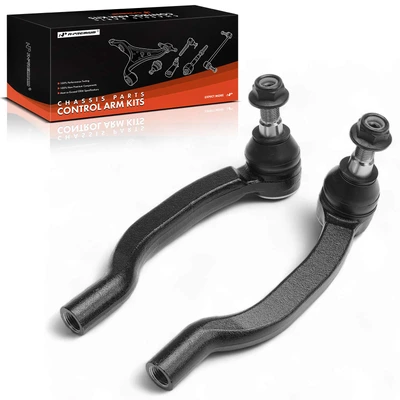 2 Pcs Front Driver & Passenger Outer Steering Tie Rod End