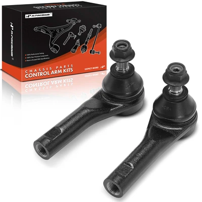 2 Pcs Front Driver & Passenger Outer Tie Rod End