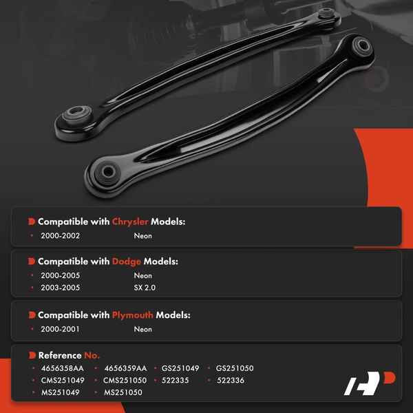 2-Pc Control Arm Lateral Arm, Rear Driver & Passenger Rearward A-Premium APCA8674