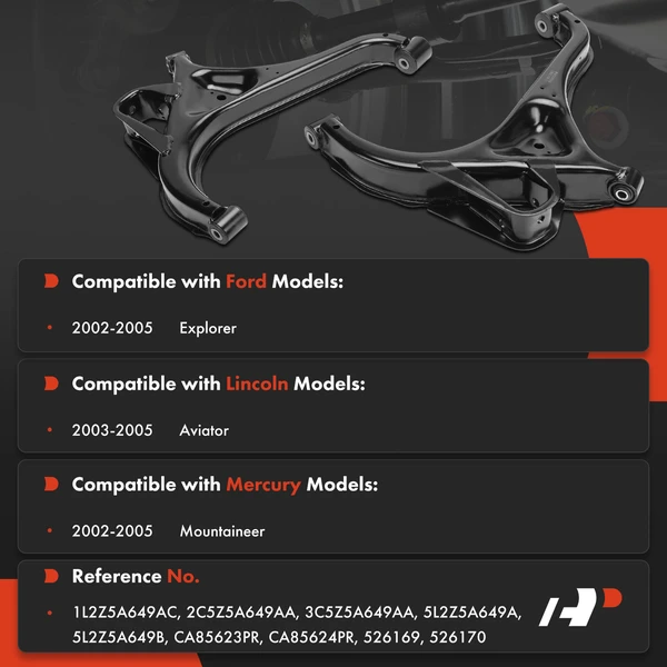 2-Pc Suspension Control Arm, Rear Side A-Premium APCA9179