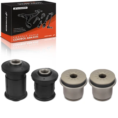4 Pcs Front Lower & Upper Suspension Control Arm Bushing Kit