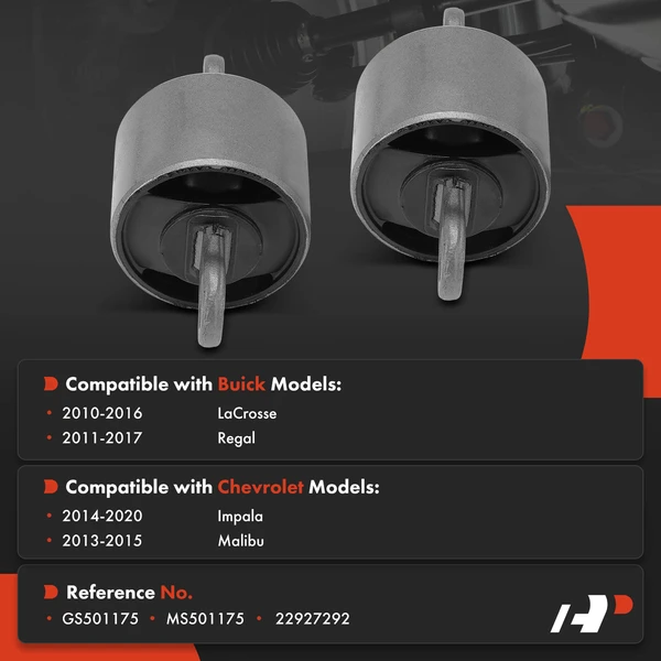 2-Pc Trailing Arm Bushing, Rear Driver & Passenger A-Premium APCA9971