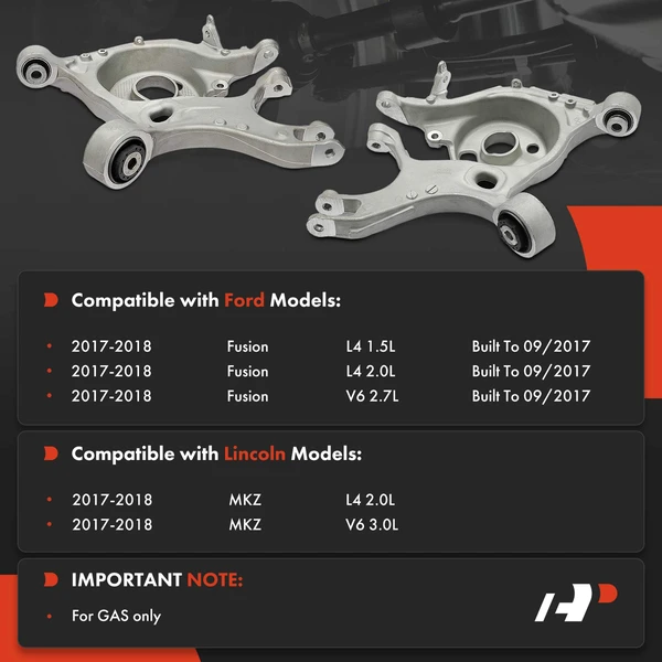 2-Pc Control Arm, Rear Lower Rearward A-Premium APCA6036