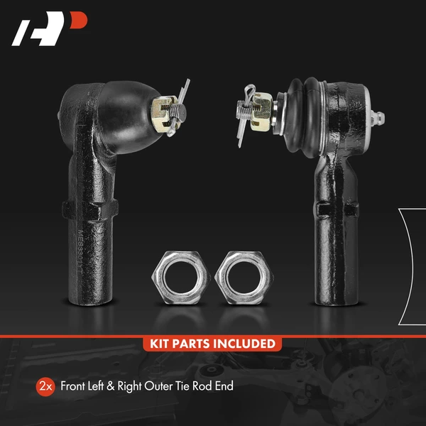 2 Pcs Front Outer Tie Rod End for Ford Contour Mercury Mystique 95-96