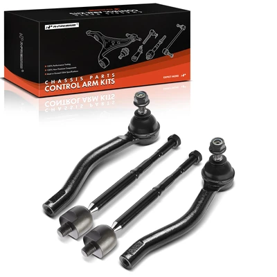 4 Pcs Front Inner & Outer Tie Rod End