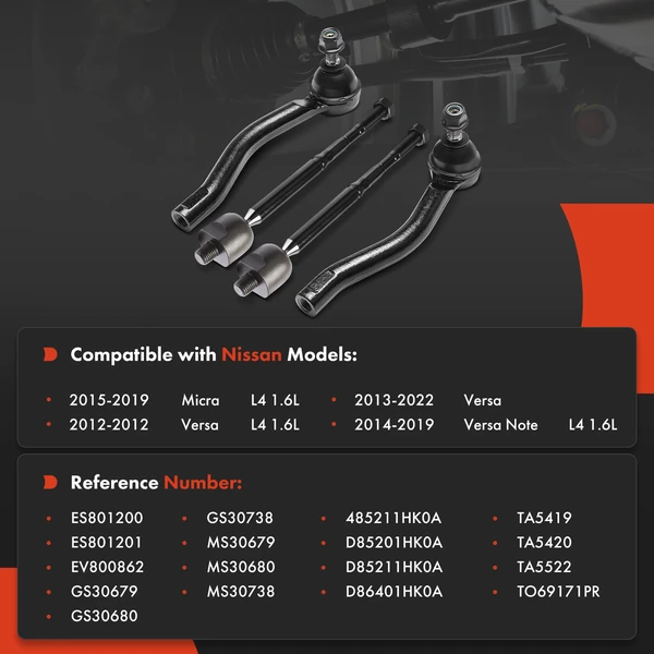 Tie Rod End Front Inner & Outer A-Premium APCA8699