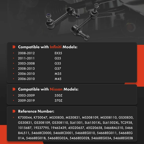 Stabilizer Sway Bar Link Rear Driver & Passenger A-Premium APCA9182