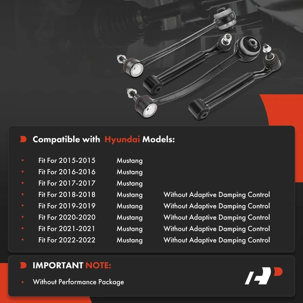 4-Pc Control Arm and Ball Joint Assembly, Front Lower Forward & Rearward with Ball Joint A-Premium APCA6041