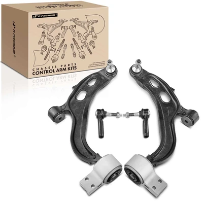 4 Pcs Control Arm with Ball Joint & Tie Rod End