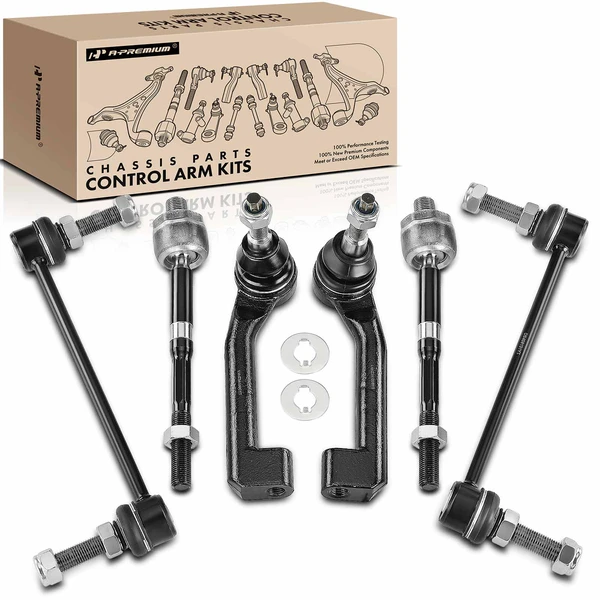 2020-2023 Ford Police Interceptor Utility A Set of 6 Sway Bar Link and Tie Rod End Kit Front Side A-Premium APCA6095