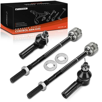 4 Pcs Front Inner & Outer Tie Rod End
