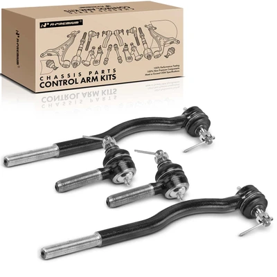 4 Pcs Front Inner & Outer Tie Rod End Kit