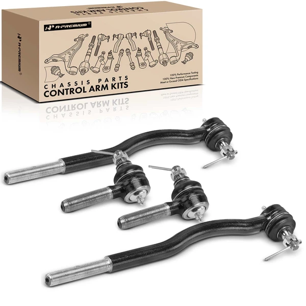 4 Pcs Front Inner & Outer Tie Rod End Kit for Chevy Tracker Geo Tracker 89-97