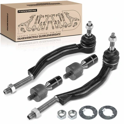 4 Pcs Front Inner & Outer Tie Rod End