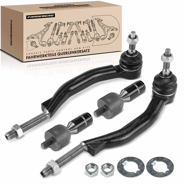 4 Pcs Front Inner & Outer Tie Rod End for Cadillac STS 2005-2008 3.6L 4.4L 4.6L