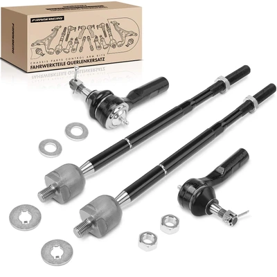 4 Pcs Front Inner & Outer Tie Rod Ends