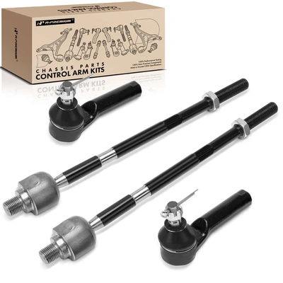 4 Pcs Front Inner & Outer Tie Rod End