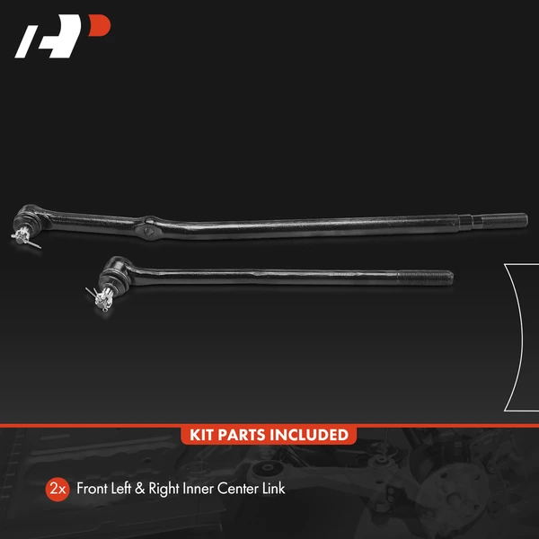 2 Pcs Front Inner Steering Tie Rod End for Ford F-250 1995-1996 F-250 HD