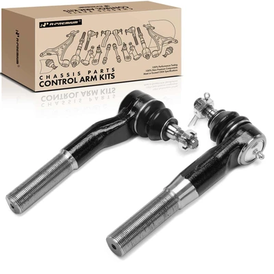 2 Pcs Front Outer Steering Tie Rod End