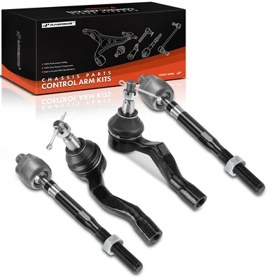4 Pcs Front Inner & Outer Tie Rod End