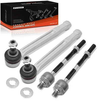4 Pcs Front Inner & Outer Steering Tie Rod End