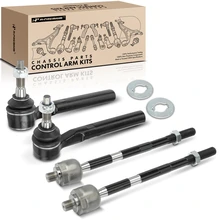 4 Pcs Front Inner & Outer Tie Rod End Kit