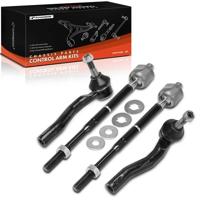 4 Pcs Front Inner & Outer Tie Rod End
