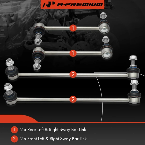 Sway Bar Link, Front & Rear, A-Premium APCA7107