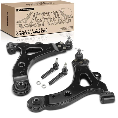 4 Pcs Front Lower Control Arm Ball Joint Tie Rod Kit