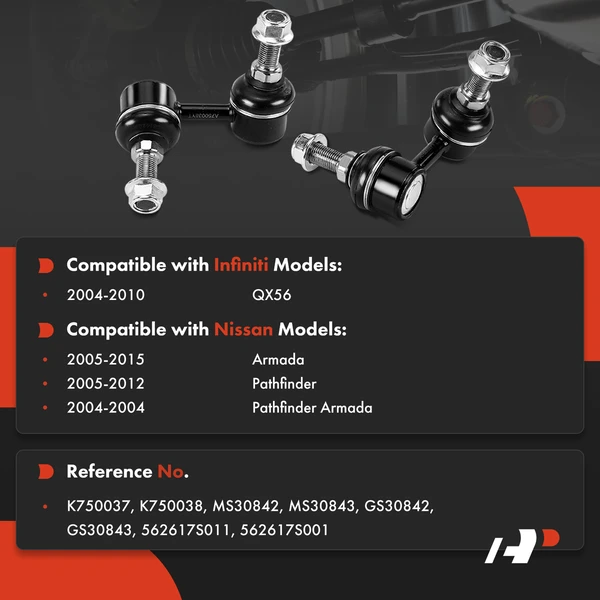 Sway Bar Link, Rear Driver & Passenger, A-Premium APCA7347