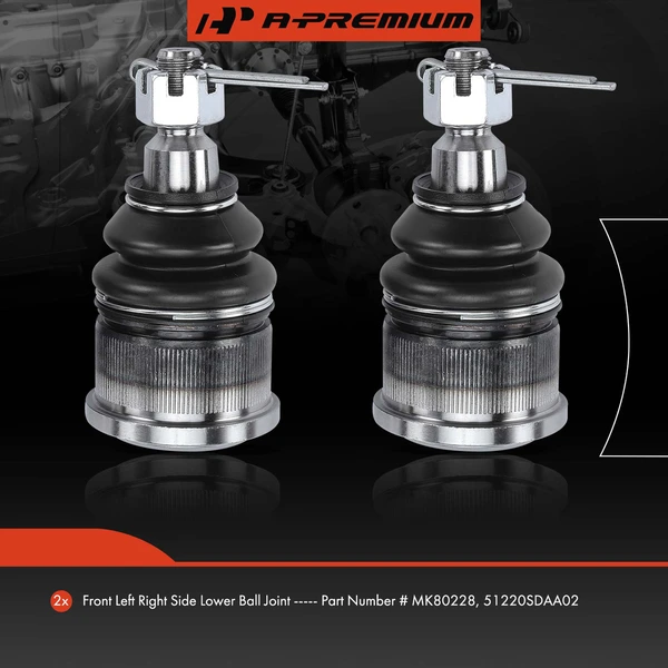 2 Pcs Front Lower Ball Joint for Acura TL TSX 04-08 RL 96-04 Honda Accord 03-07