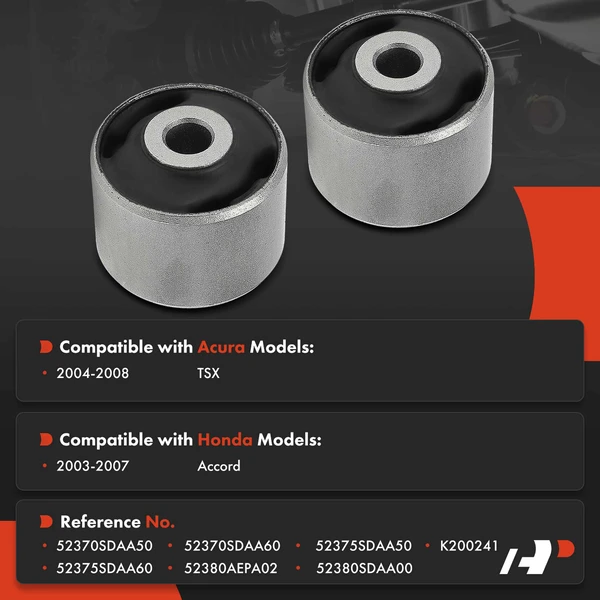 2-Pc Control Arm Bushing, Rear To Frame A-Premium APCA9979