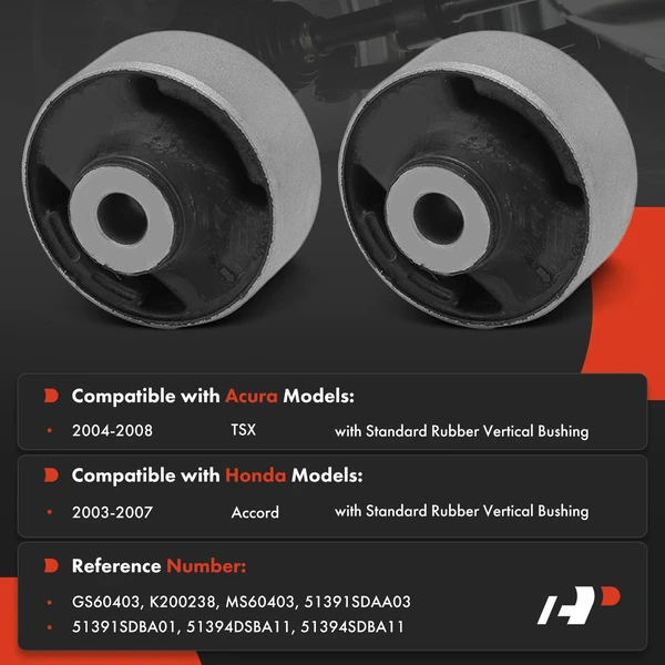 2-Pc Control Arm Bushing, Front Lower Inner Forward A-Premium APCA9982