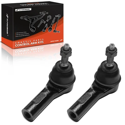 2 Pcs Front Outer Tie Rod End