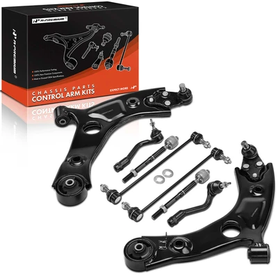 8 Pcs Control Arm with Ball Joint & Sway Bar Link & Tie Rod End