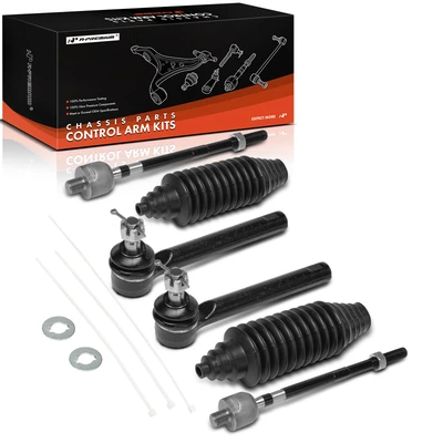 6 Pcs Front Inner & Outer Tie Rod End Kit