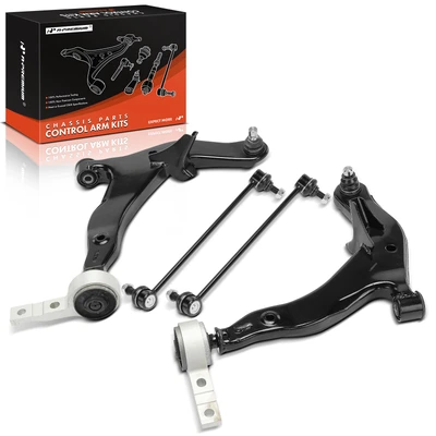 4 Pcs Front Control Arm with Ball Joint & Sway Bar Link