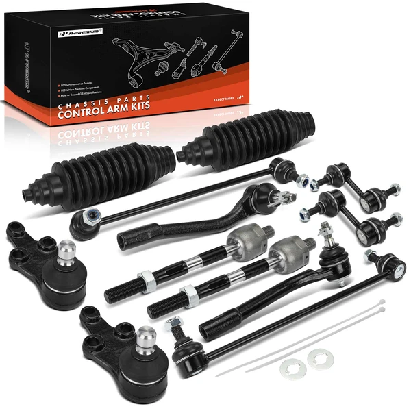 12 Pcs Front & Rear Stabilizer Bar Link with Ball Joint for 2007-2009 Hyundai Entourage