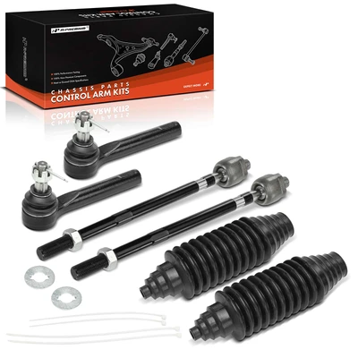 6 Pcs Front Outer & Inner Tie Rod End