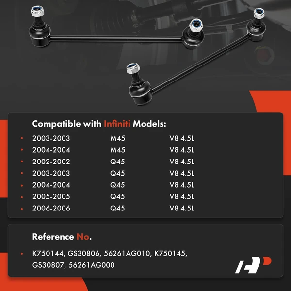 Sway Bar Link, Rear Driver & Passenger, A-Premium APCA7368