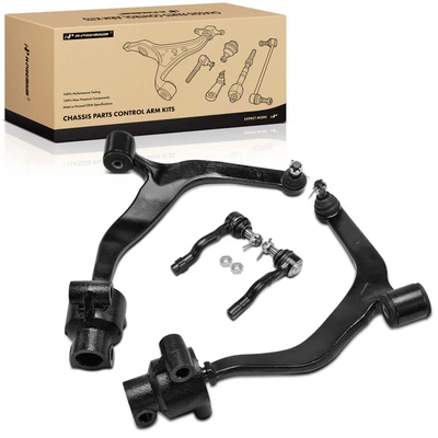 4 Pcs Front Control Arm with Ball Joint & Tie Rod End