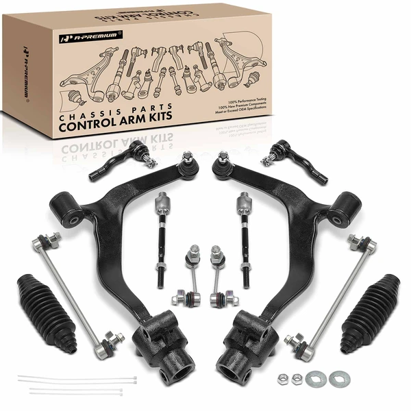 12 Pcs Control Arm Ball Joint & Stabilizer Bar Link & Tie Rod End for 2003-2008 INFINITI FX45